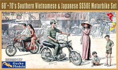 60&#39;-70&#39;s Southern Vietnamese & Japanese SS50E Motorbike Set  