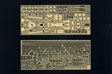 IJN Battleship Yamato Type Photo Etched Parts Set and wood deck 