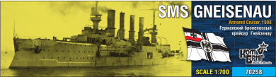 German Armoured Cruiser SMS Gneisenau, 1908 - retooled - Full Hull 