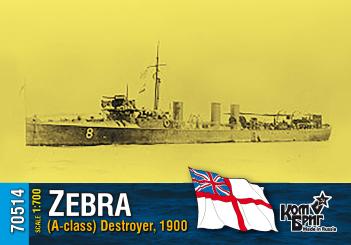 HMS Zebra, (A-class) Destroyer 1900 