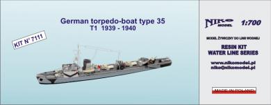 German Torpedo-Boat Type 35 T1 1939-1940 