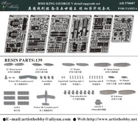 HMS King George V in WWII Detail upgrade set 