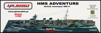 HMS Adventure British Minelayer WWII 