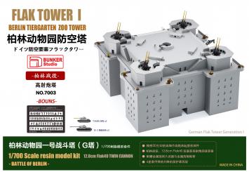 Flak Tower I - Berlin Tiergarten Zoo Tower The Battle of Berlin 1945 with 12,8cm Flak40 twin cannon 