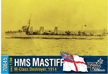 HMS Mastiff, M-class destroyer 1914 