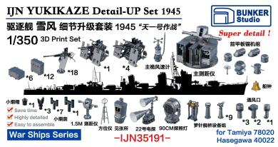 1/350 IJN Yukikaze Detail-UP Set (Value Pack)  