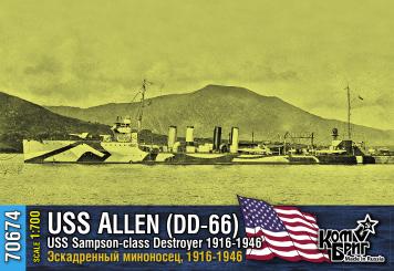 USS Allen (DD-66), Sampson-class Destroyer, 1916-1946 