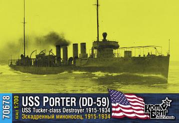 USS Porter (DD-59), Tucker-class Destroyer, 1915-1934 