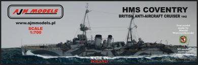 HMS Coventry 1942; British Anti-Aircraft Cruiser 