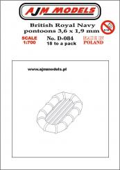 British Royal Navy pontoons 3,6x1,9mm (x18) 