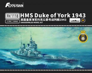 1/700 HMS Duke of York 1943 British Battleship 