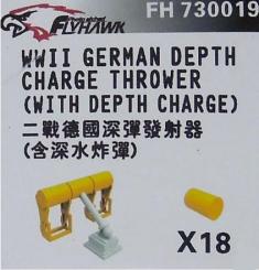 WWII German Depth Charge Thrower (with Depth Charge) (x18) 
