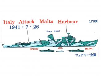 1/700 Italy Attack Malta Harbour 1941.7.26 