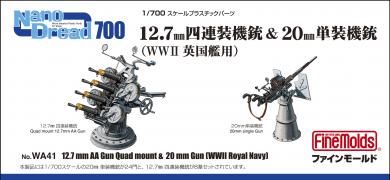 12,7mm AA Gun Quad Mount & 20mm Gun (WWII Royal Navy) 