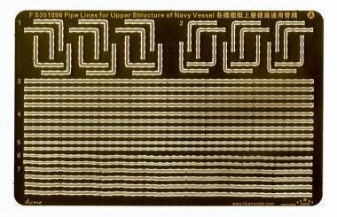 Pipe Lines for Upper Structure of Navy Vessel 