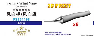 1/350 WWII IJN Wind Vane for Vessels (x8) 3D Printed 