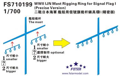 WWII IJN Mast Rigging Ring for Signal Flag I (precice version) 