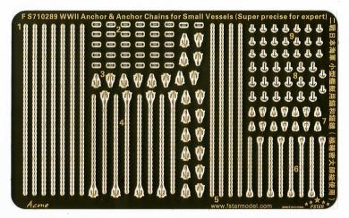 WWII Anchor & Anchor Chains for Small Vessels (Super precise for Expert) 