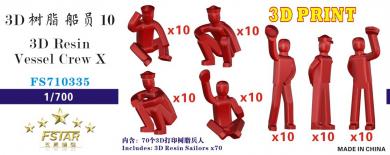 3D Resin Vessel Crew X (7 gestures; 10 each) 