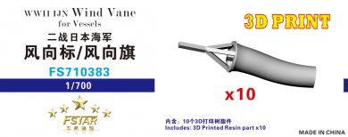 WWII IJN Wind Vane for Vessels (x10) 3D Printed 