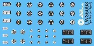 1:35 German WWII Vehicle Dials and Placards Opel Blitz (and Type S) 