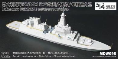 1/700 Italian Navy FREMM EVO European multipurpose Frigate 