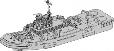 1/700 JMSDF YT01 260t type Tugboat D 