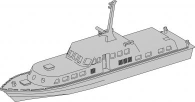 1/700 Maritime Self-Defense Force YF2137 30t type Transportation Vessel 