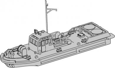 1/700 Maritime Self-Defense Force YT75 50t type Tugboat 