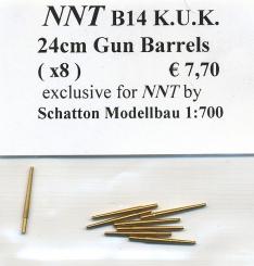 24cm Gun Barrels (x8) 