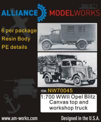 WWII Opel Blitz Canvas top and workshop truck (x6) 