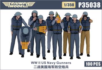 1/350 WWII US Navy Gunners 3D Printing Set (100 pcs)  