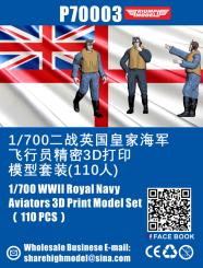 1/700 WWII Royal Navy Aviators 3D Printing Set (110 pcs)  