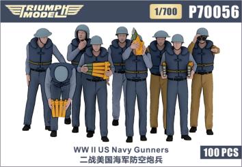 1/700 WWII US Navy gunners 100 pcs. 