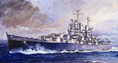 USS Cleveland CL-55 Light Cruiser 