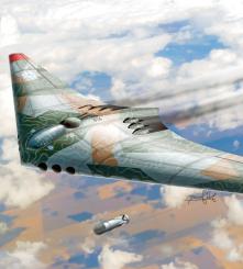 German WWII Horten XVIIIA super long-range strategic bomber 