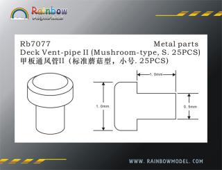 Deck Vent-Pipe II (Mushroom type, S 25 pcs.) 