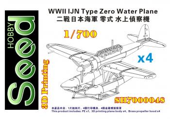 WWII IJN Type Zero Water Plane (4set) 3D Printing 
