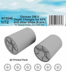 1/72 German DM II Depth Charges for KFK and other ships (6 pcs.) 