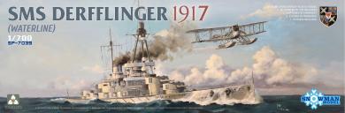 SMS Derfflinger 1917 (waterline) plus 3D printed FF-33E 