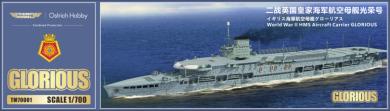 1/700 WWII Royal Navy Aircraft Carrier HMS Glorious resin kit 