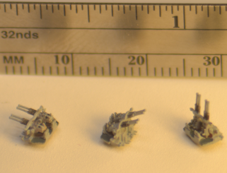 Quadruple 40 mm Bofors Autocannons without Shields (8 pcs) 