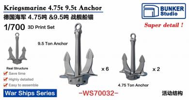 1/700 Kriegsmarine Anchor 9,5t and 4,75t 