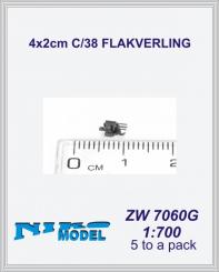 4x2cm C/38 Flakvierling (x5) 