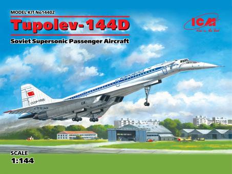 1/144 Tupolev 144D Soviet Supersonic Passenger Aircraft 