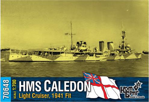 HMS Caledon Light Cruiser, 1941 fit 