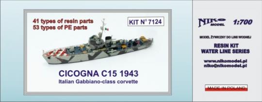 CICOGNA C15 1943 Italian Gabbiano-class corvette 
