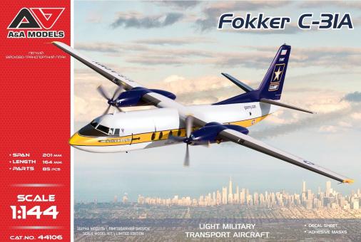 1/144 Fokker C-31A light military transport aircraft 