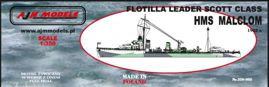 HMS Malcolm Flottilla Leader Scott Class 1942 