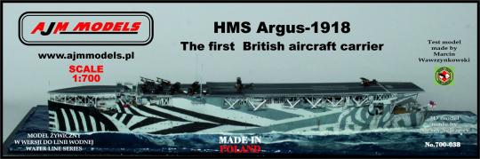 HMS Argus 1918 - the first British Aircraft Carrier 